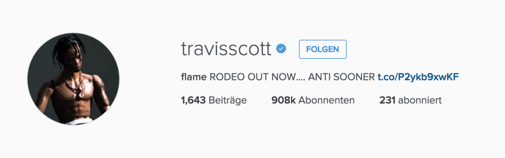 Instagram Travis Scott