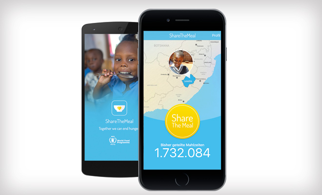 ShareTheMeal ermöglicht es per Knopfdruck einen Beitrag für die Flüchtlingshilfe zu leisten.