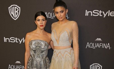 Kourtney Kardashian und ihre Schwester Kylie Jenner.