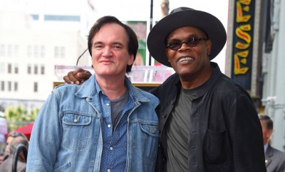 Quentin Tarantino promotet mit Samuel L. Jackson the hateful eight in Sydney.
