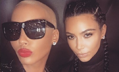 Kim Kardashian zeigt sich nach heftigem Twitter-Streit mit Kanye West Ex Amber Rose.
