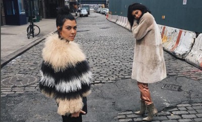 Kourtney Kardashian und Kylie Jenner gemeinsam in New York.