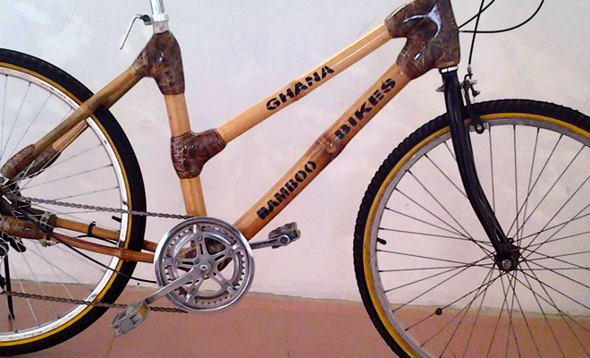 Ghana Bambus Bikes baut Fahrräder aus Bambus.