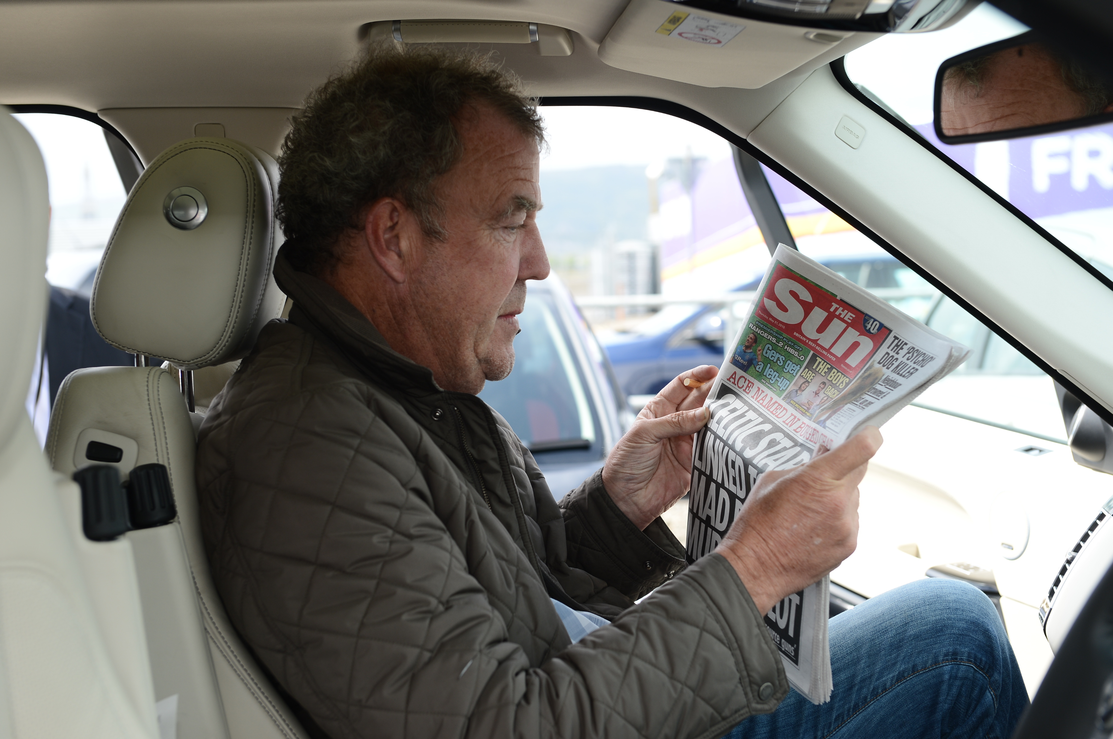 Jeremy Clarkson wurde bei den Dreharbeiten zu Top Gear gefilmt.