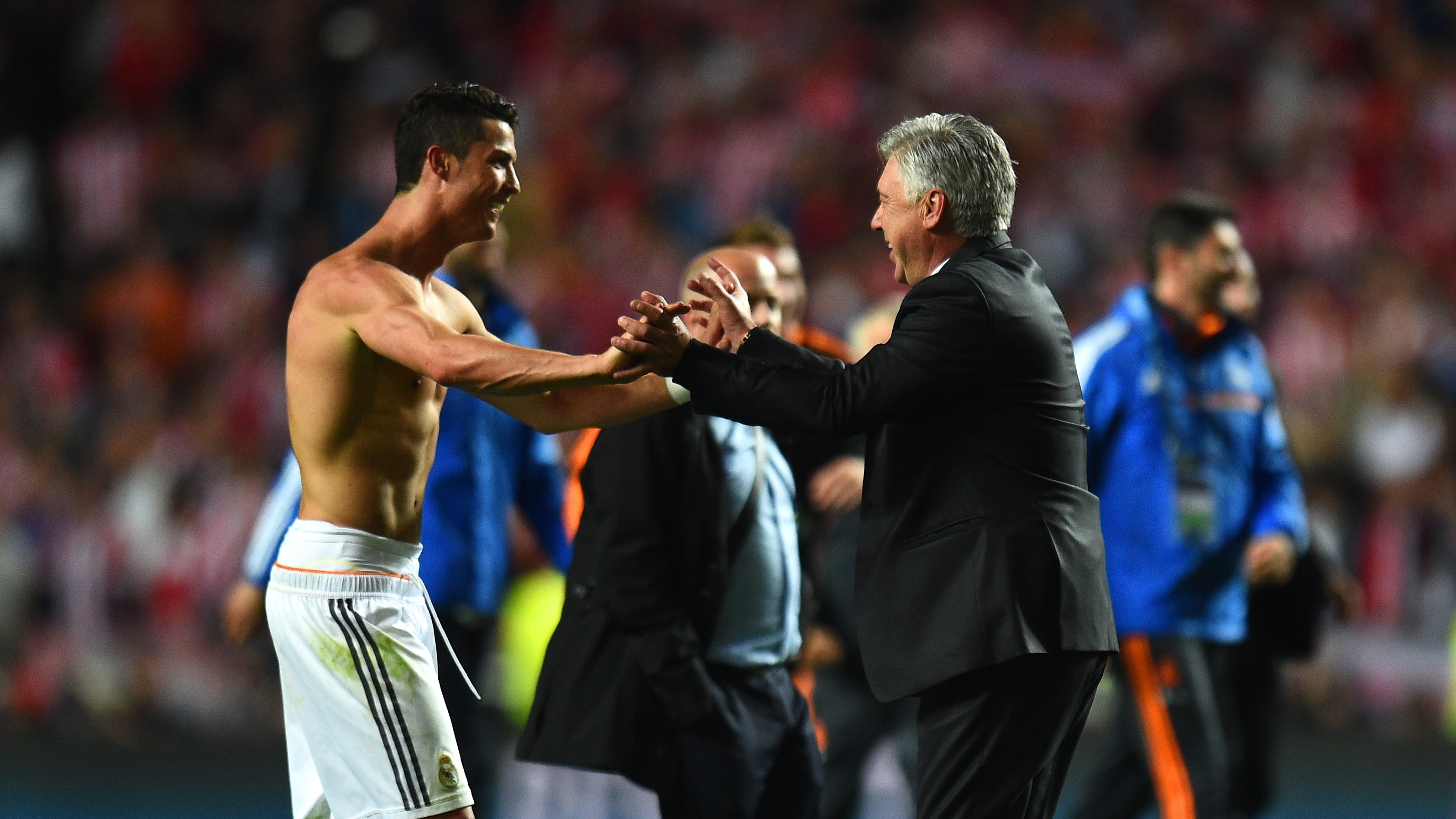Carlo Ancelotti und Cristiano Ronaldo verstehen sich noch immer sehr gut.