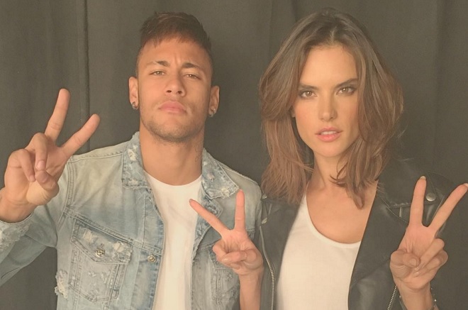 Neymar mit dem brasilianischen Model Alessandra Ambrosio.
