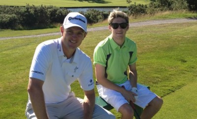 One Direction-Star Niall Horan und Profigolfer Justin Rose sammeln Geld für guten Zweck.