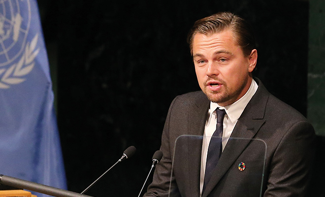 Leonardo DiCaprio hielt vor den Vereinten Nationen eine Rede über den Klimawandel.