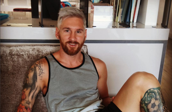 Lionel Messi schockte seine Fans vor einigen Wochen mit seinen blonden Haaren.