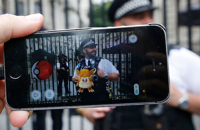 Pokemon in der Londoner Downing Street.