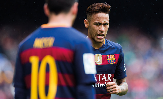 Neymar und Lionel Messi vom FC Barcelona.