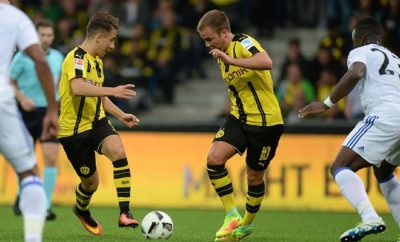 Mario Götze und Emre Mor von Borussia Dortmund.
