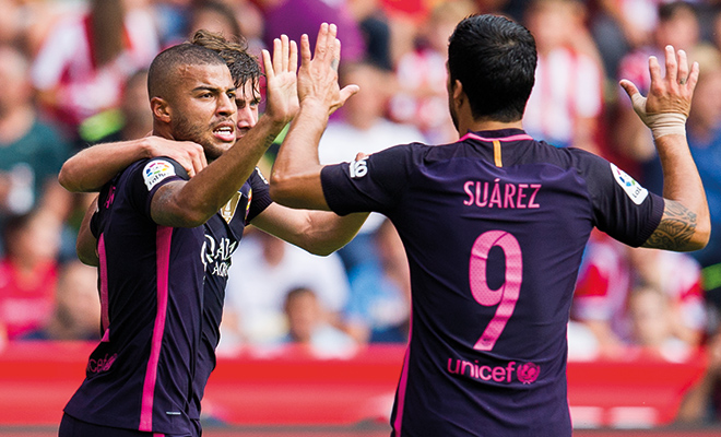 Luis Suarez und Neymar Jr. vom FC Barcelona.