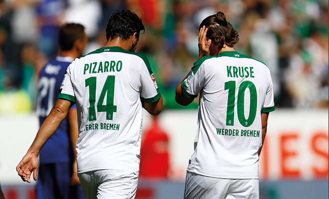 Claudio Pizarro und Max Kruse hoffen auf ein baldiges Comeback beim SV Werder Bremen.