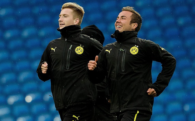 Mario Götze und Marco Reus von Borussia Dortmund.