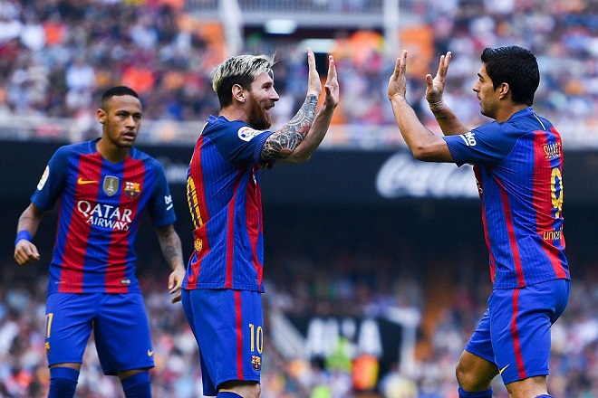 Lionel Messi und Neymar gemeinsam beim FC Barcelona.