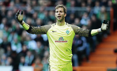 Werder Bremen Keeper Felix Wiedwald.