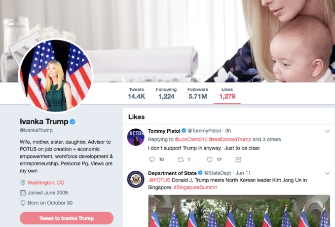 Screenshot: Twitter - Ivanka Trump - Mashable.