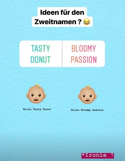 Bibi nimmt's mit Humor: Instagram Story.